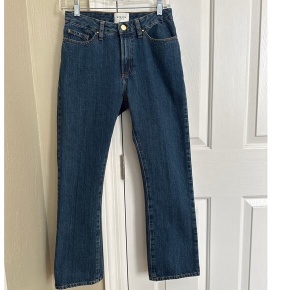 Sezane Women's Straight Leg Jeans - Dark Blue - Picture 1 of 7